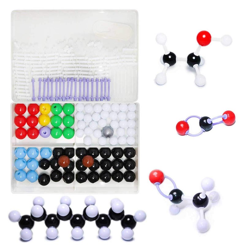 LINKTOR Chemistry Molecular Model Kit, Student or Teacher Set for Organic and Inorganic Chemistry Learning, Motivate Enthusiasm for Learning and Raising Space Imagination (190 Pack) - Image 1